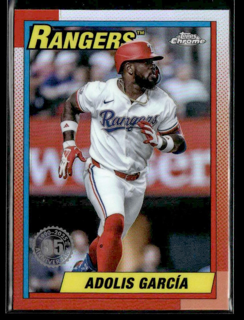 2025 Topps Chrome #90CB-4 Adolis Garcia 1990 Topps Baseball 35th Anniversary