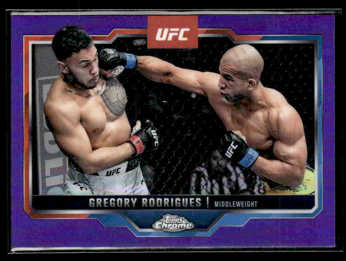 2025 Topps Chrome UFC #20 Gregory Rodrigues Purple Refractor