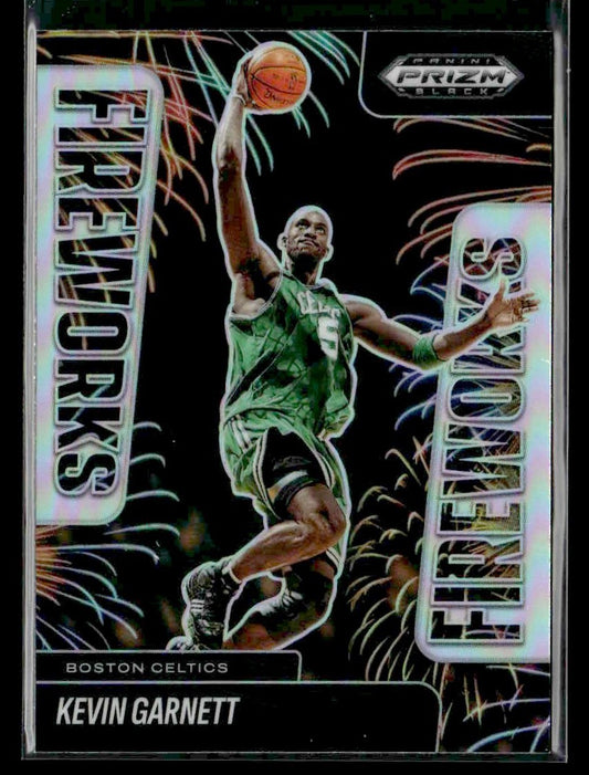 2024-25 Panini Prizm Black #24 Kevin Garnett Fireworks -Silver Prizm