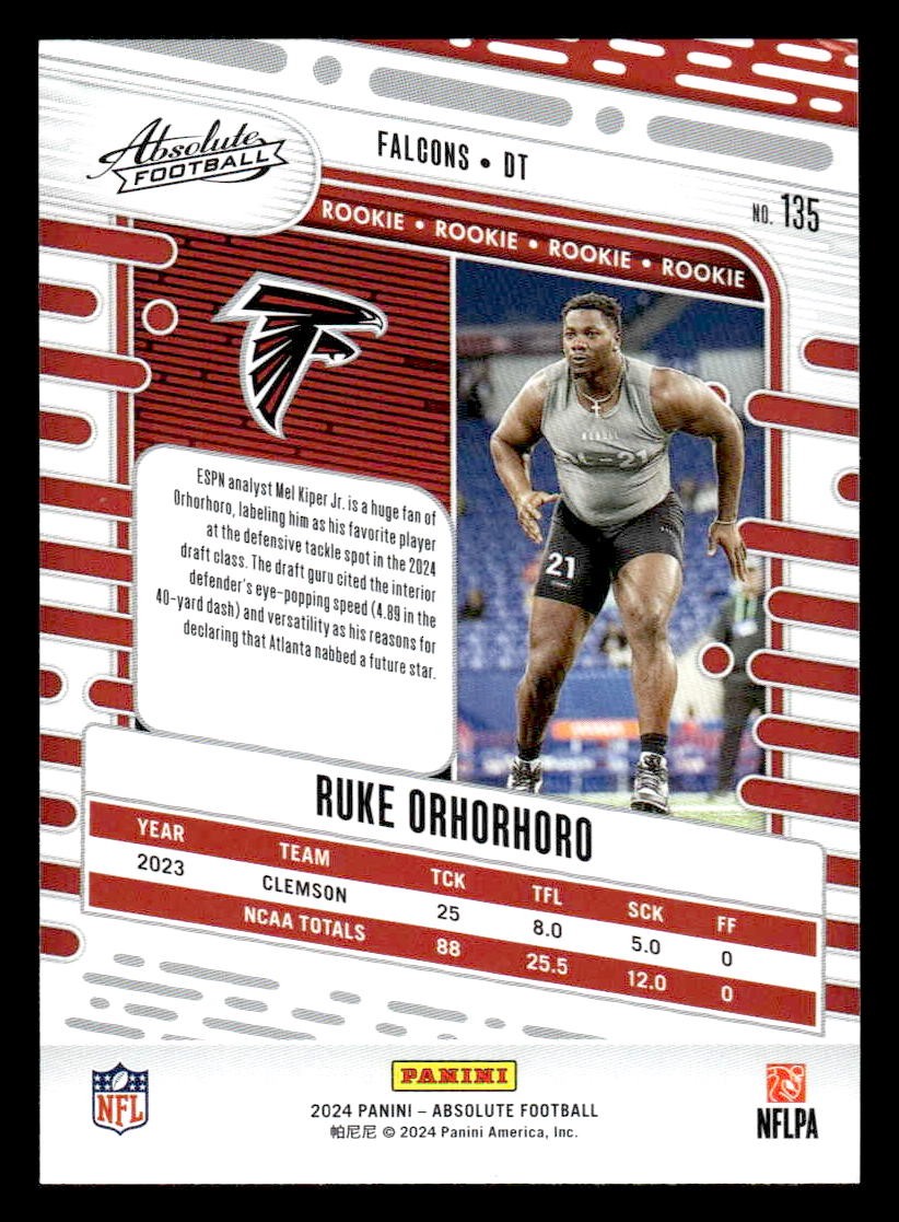 2024 Panini Absolute #135 Ruke Orhorhoro Retail