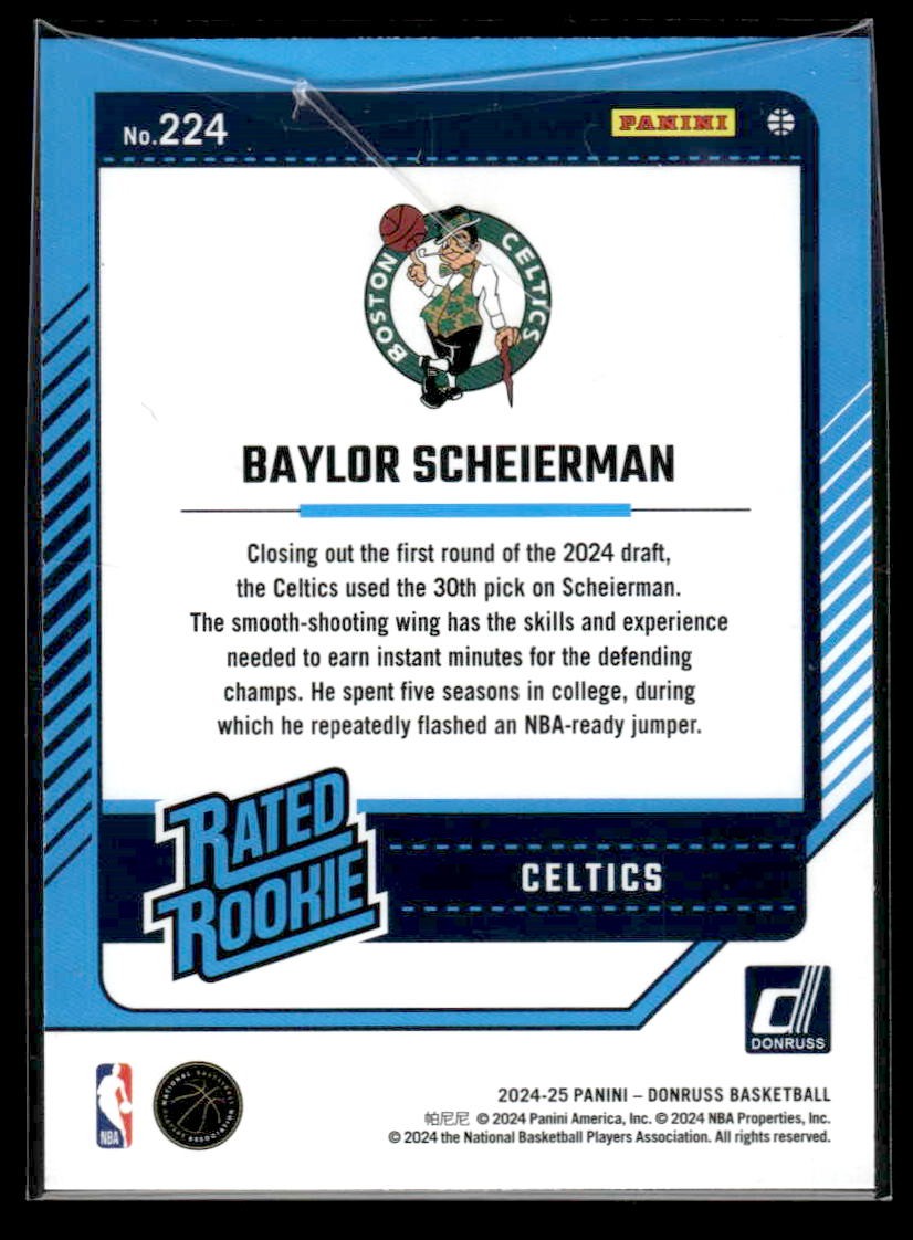 2024-25 Donruss #224 Baylor Scheierman Choice