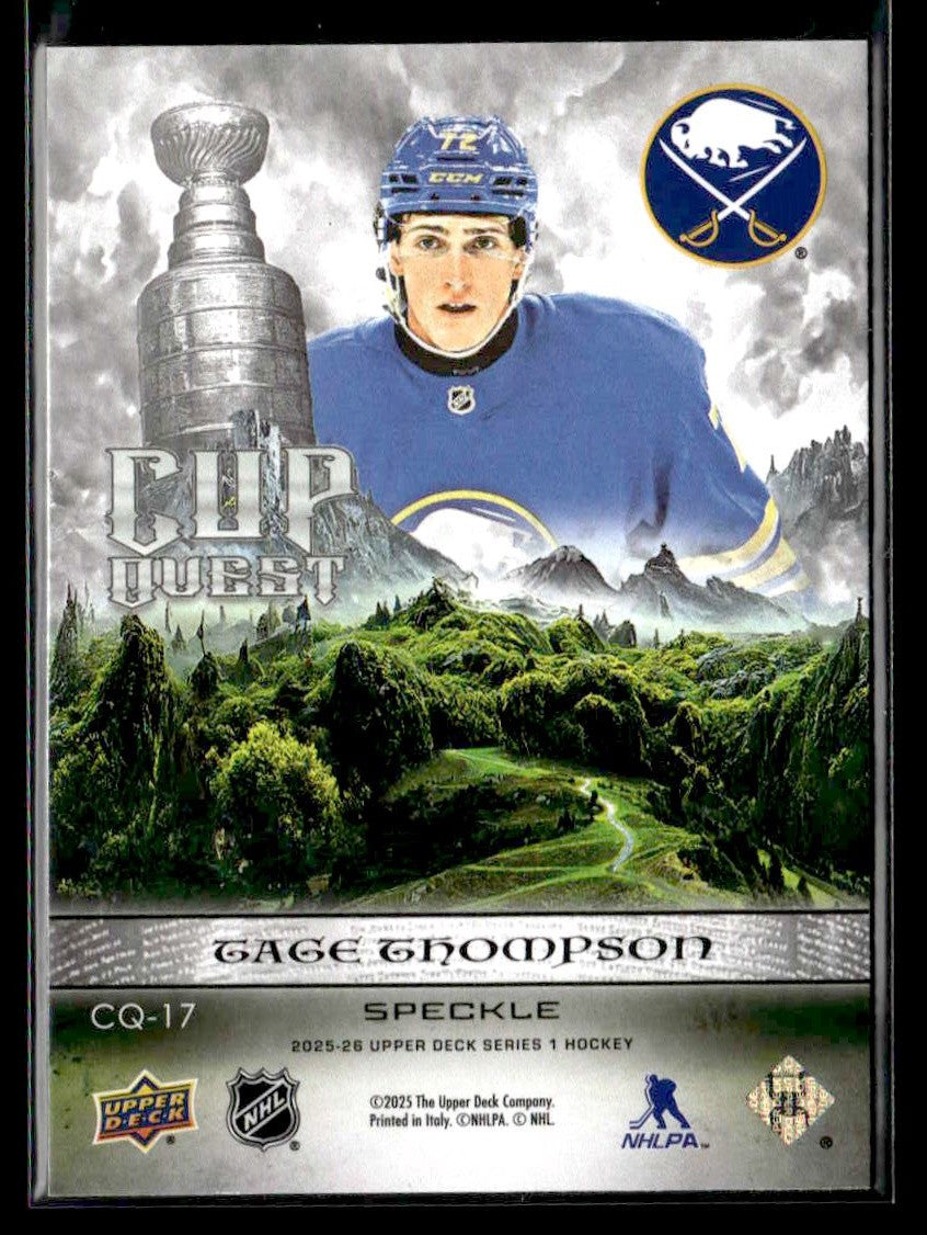 2025-26 Upper Deck #CQ-17 Tage Thompson Cup Quest Speckle
