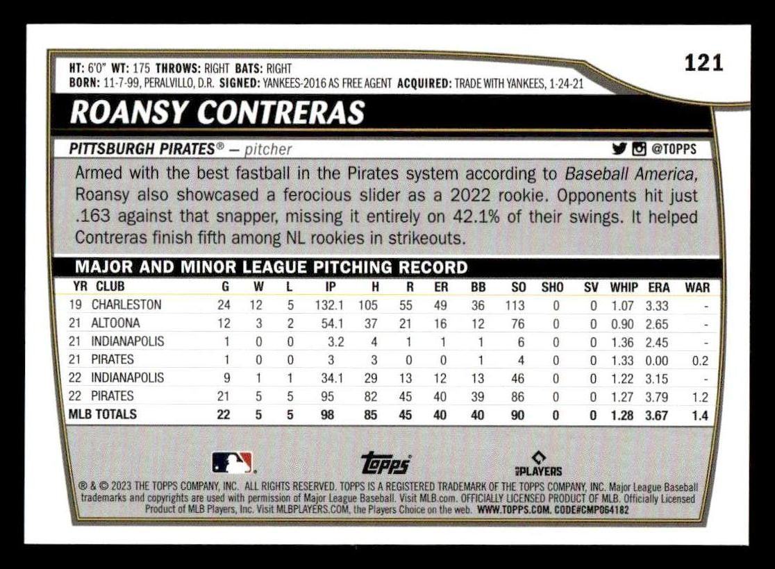 2023 Topps Big League #121 Roansy Contreras