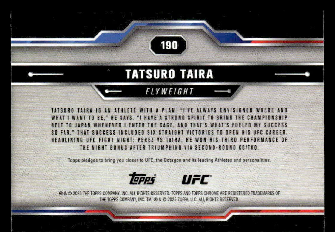 2025 Topps Chrome UFC #190 Tatsuro Taira