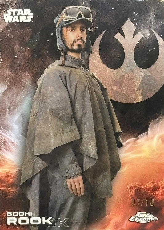 2025 Topps Chrome Sapphire Star Wars #12 Bodhi Rook Black Sapphire #07/10