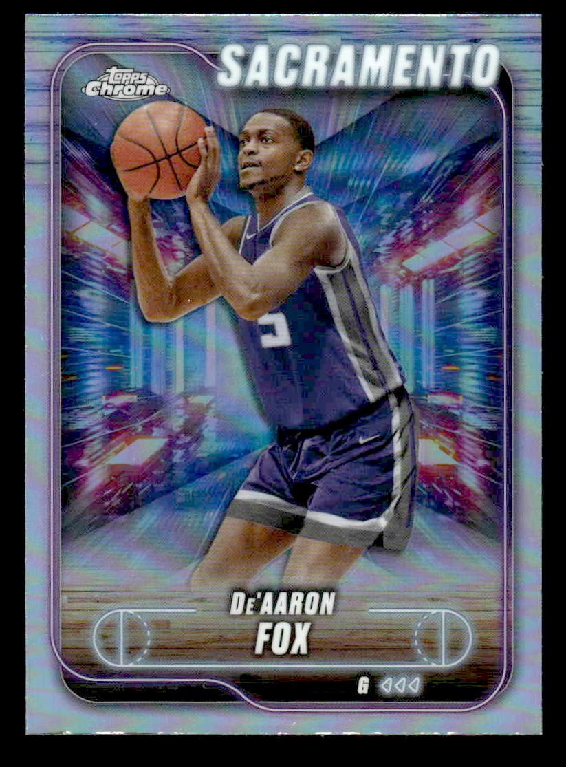 2024-25 Topps Chrome #109 De'Aaron Fox Refractor