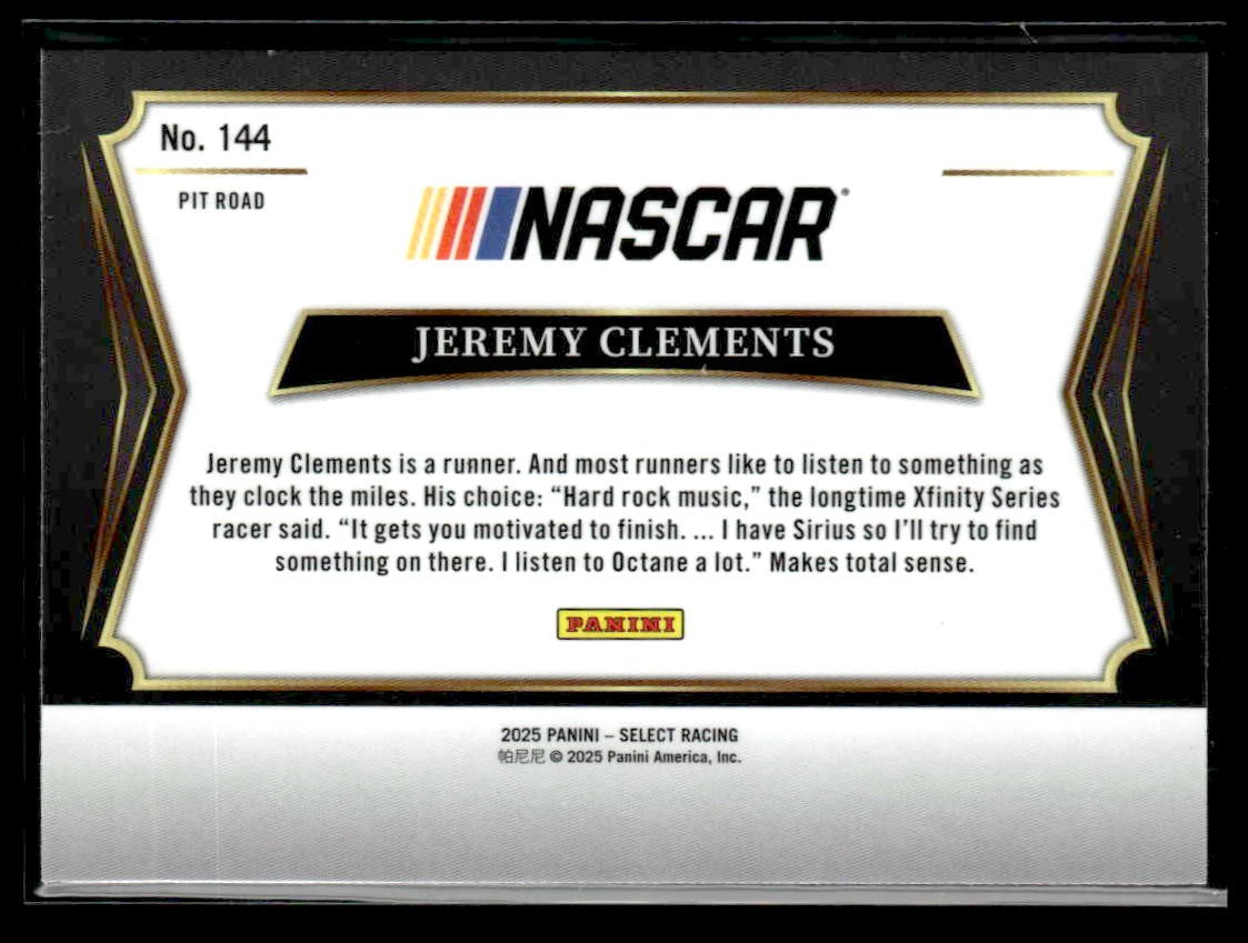 2025 Panini Select #144 Jeremy Clements