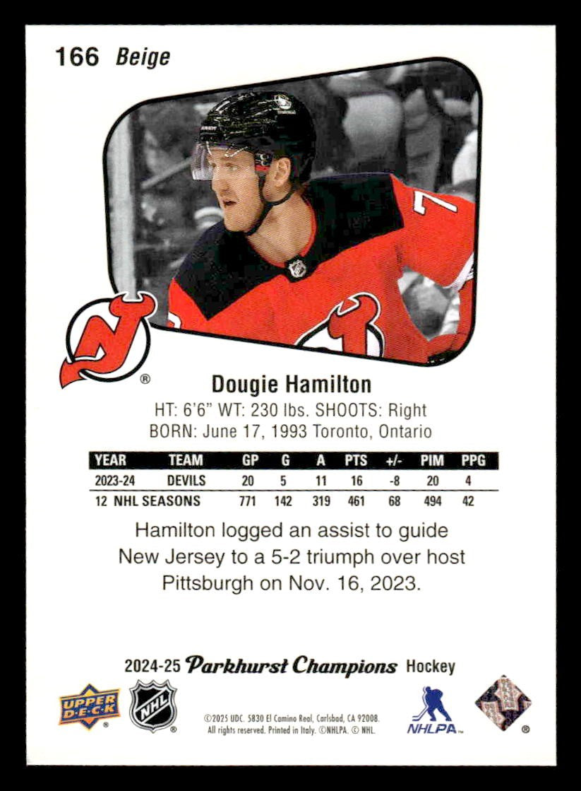 2024-25 Parkhurst Champions #166 Dougie Hamilton