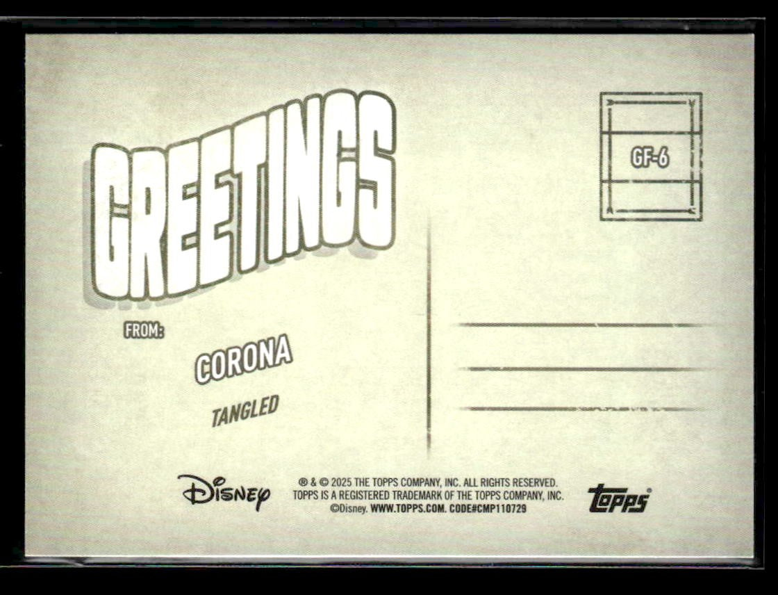 2025 Topps Disney Wonder #GF-6 Corona Greetings From