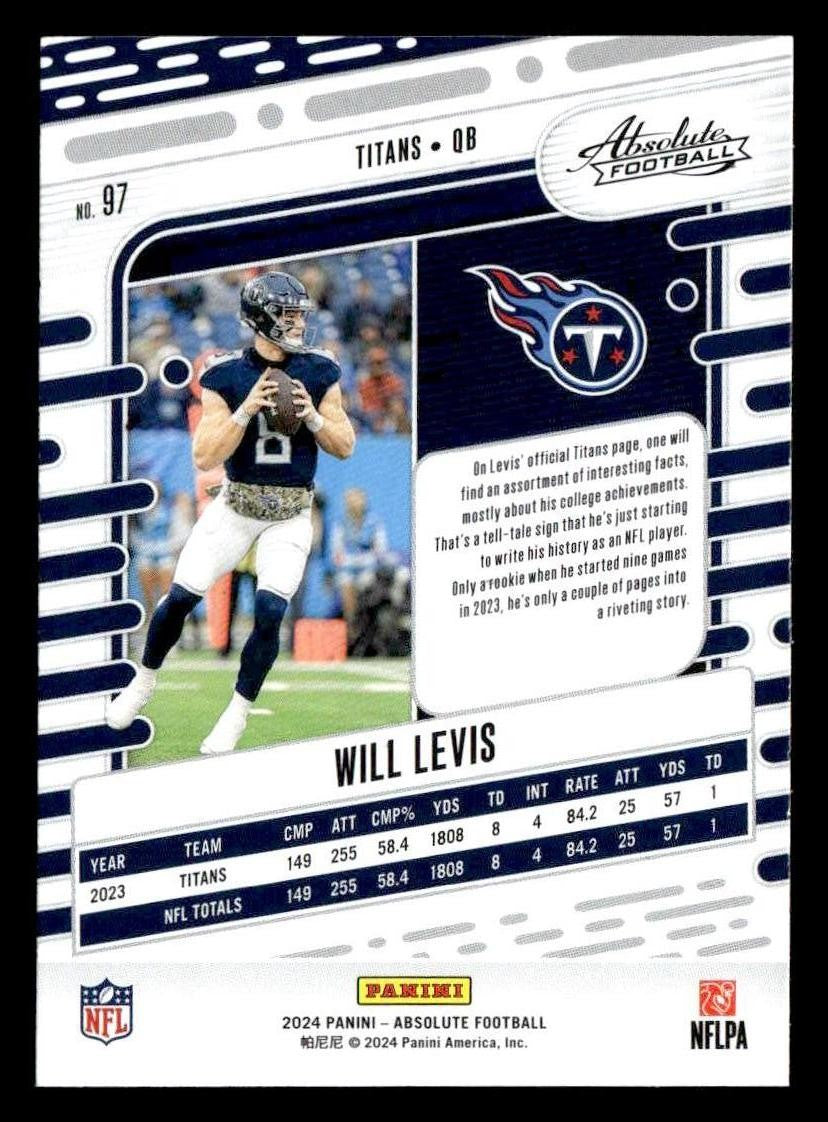 2024 Panini Absolute #97 Will Levis Retail