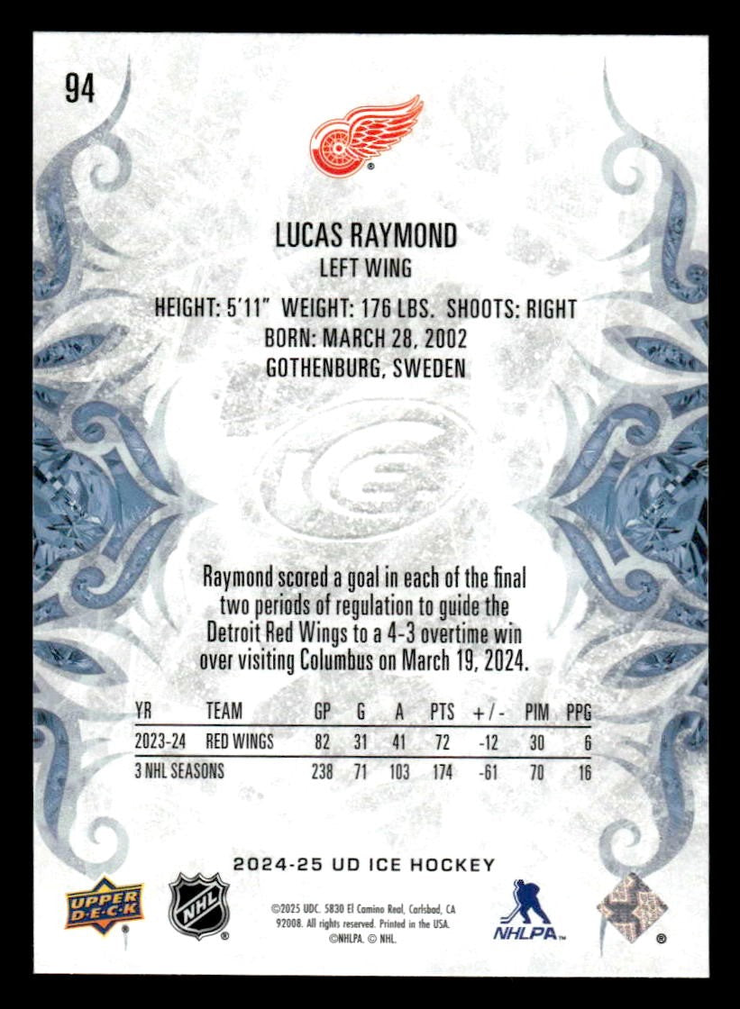 2024-25 Upper Deck Ice #94 Lucas Raymond