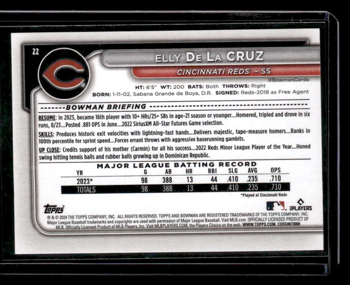 2024 Bowman #22 Elly De La Cruz