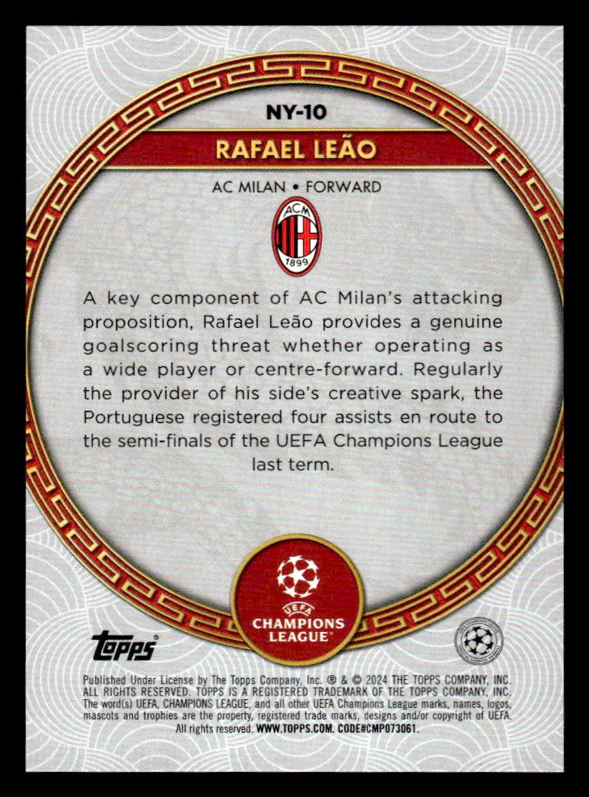 2023-24 Topps Jade UEFA Club Competitions #NY-10 Rafael Leão Chinese New Year