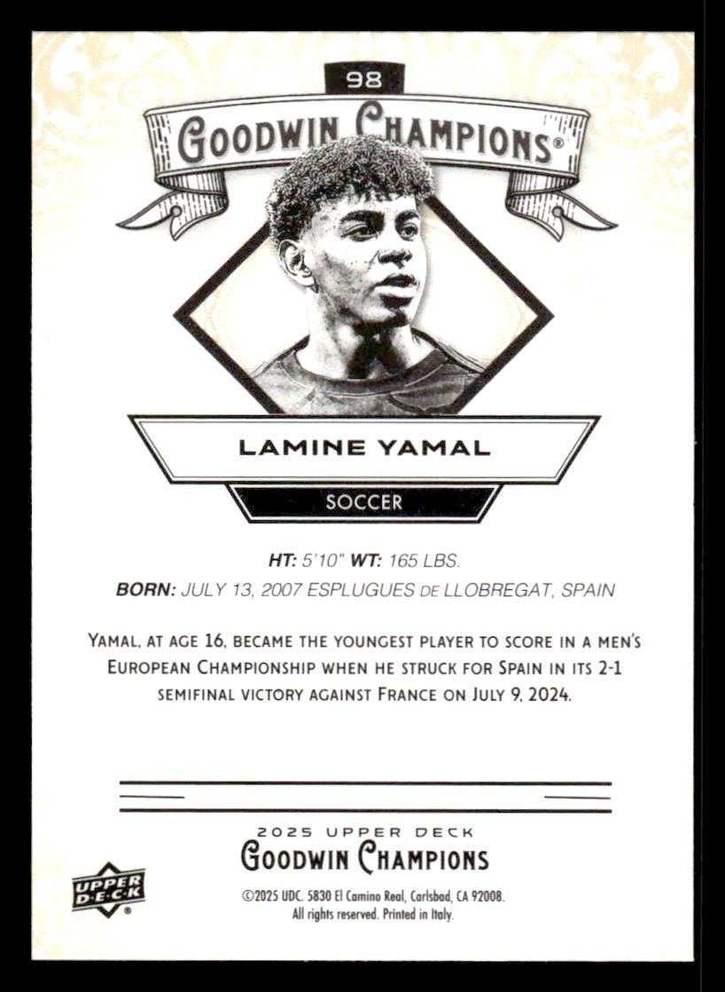 2025 Upper Deck Goodwin Champions #98 Lamine Yamal