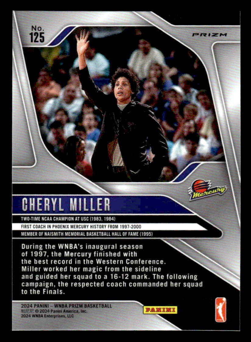 2024 Panini Prizm WNBA #125 Cheryl Miller Ice Prizms