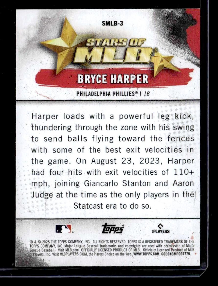 2025 Topps #SMLB-3 Bryce Harper Stars of MLB