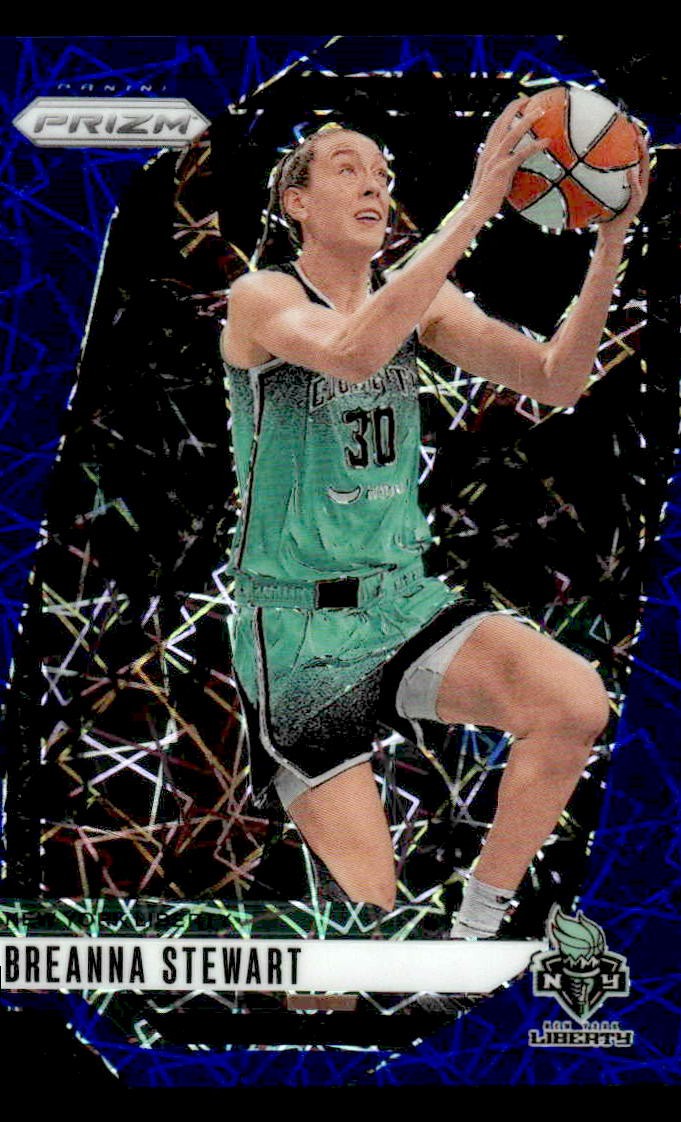2024 Panini Prizm WNBA #99 Breanna Stewart Blue Velocity Prizms