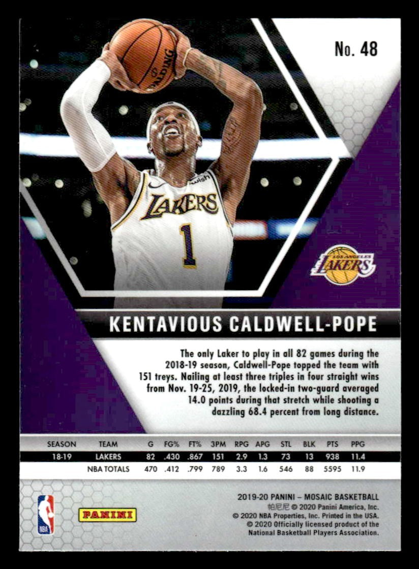 2019-20 Panini Mosaic #48 Kentavious Caldwell-Pope