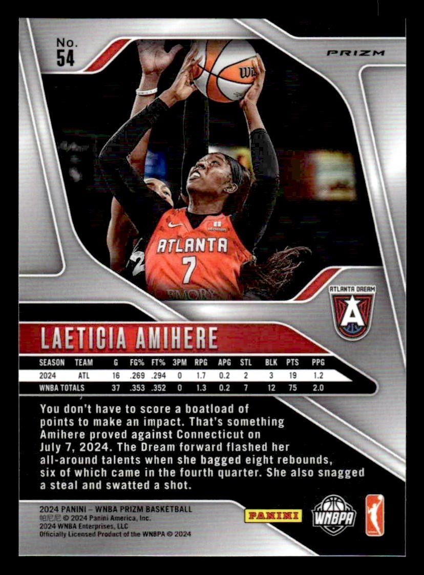 2024 Panini Prizm WNBA #54 Laeticia Amihere Checkerboard Prizms