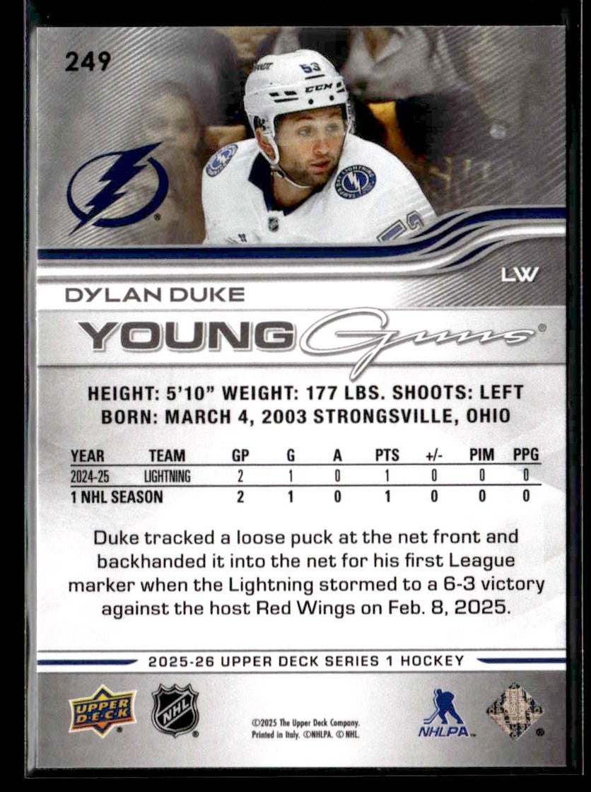 2025-26 Upper Deck #249 Dylan Duke