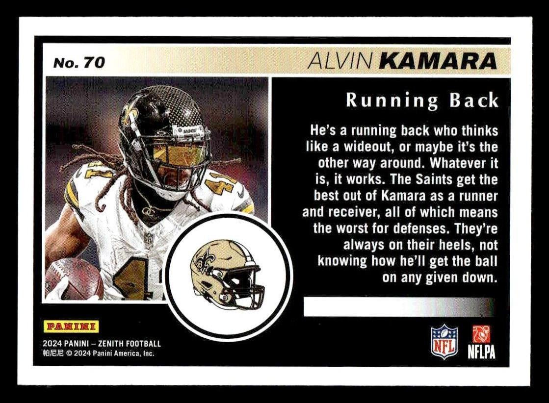 2024 Panini Zenith #70 Alvin Kamara Retail