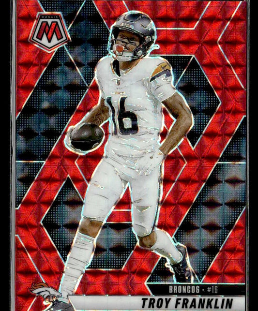 2025 Panini Mosaic #16 Troy Franklin Mosaic Red