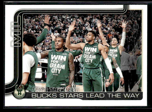 2025-26 Topps #281 Fear the Deer: Bucks Stars Lead the Way