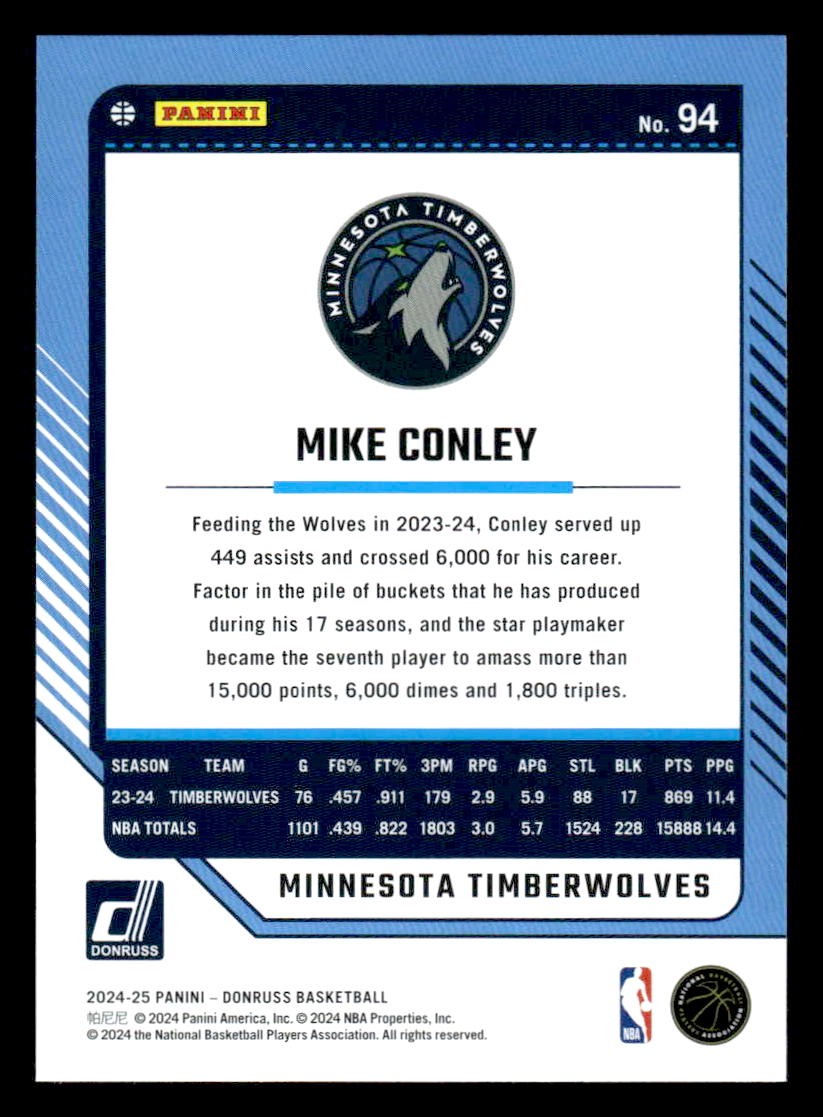 2024-25 Donruss #94 Mike Conley