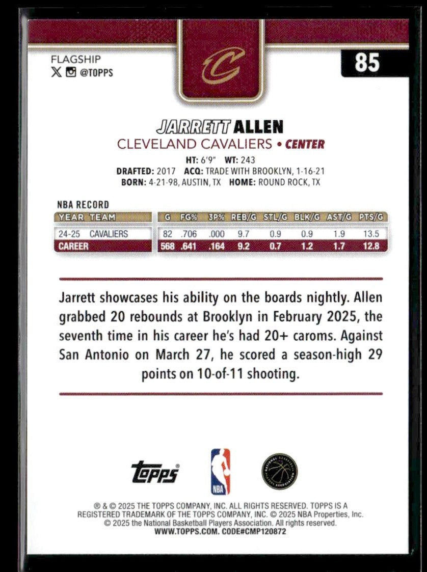 2025-26 Topps #85 Jarrett Allen