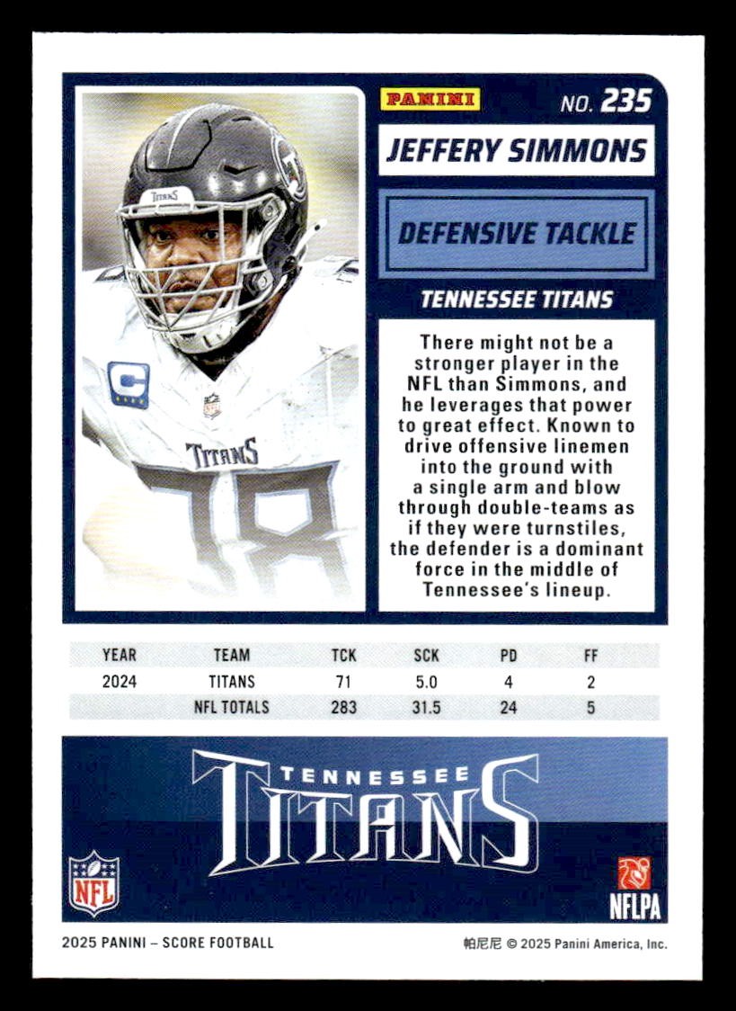 2025 Score #235 Jeffery Simmons