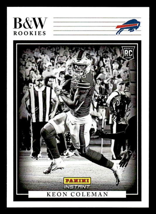 2024 Panini Instant NFL Black & White Rookies #BWR-21 Keon Coleman