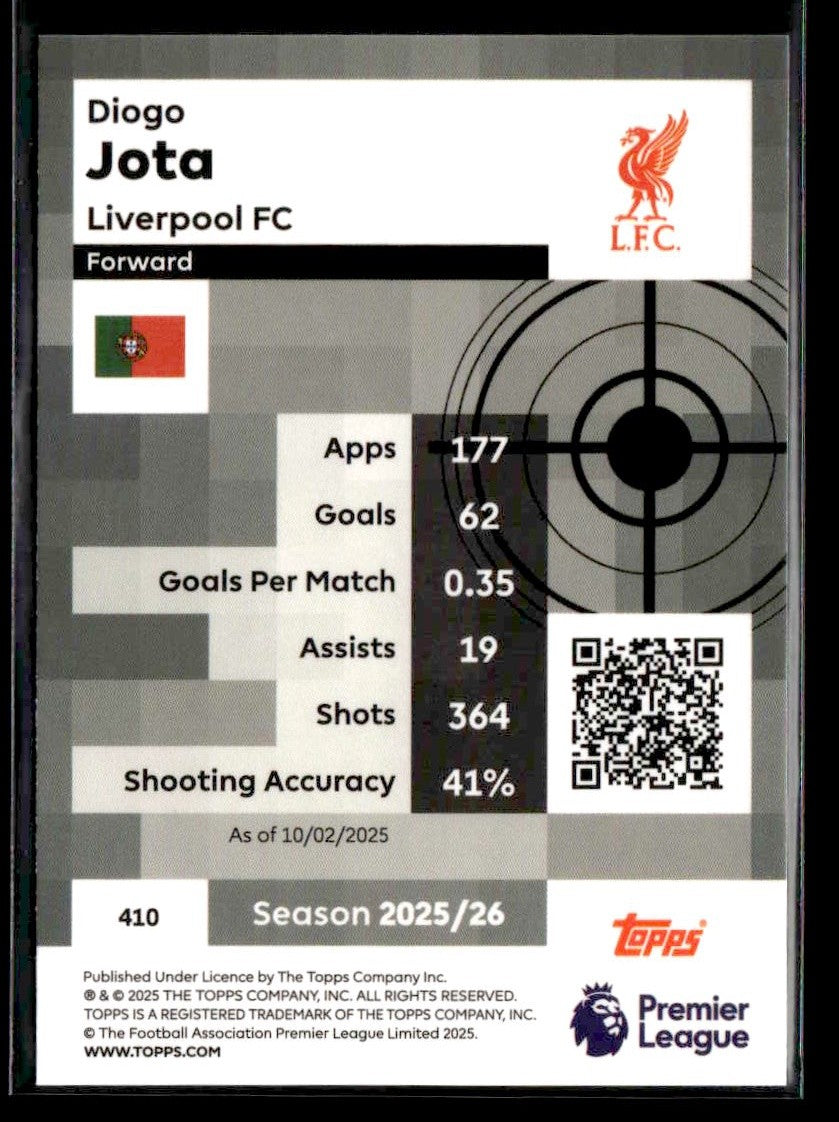 2025-26 Topps Premier League #410 Diogo Jota