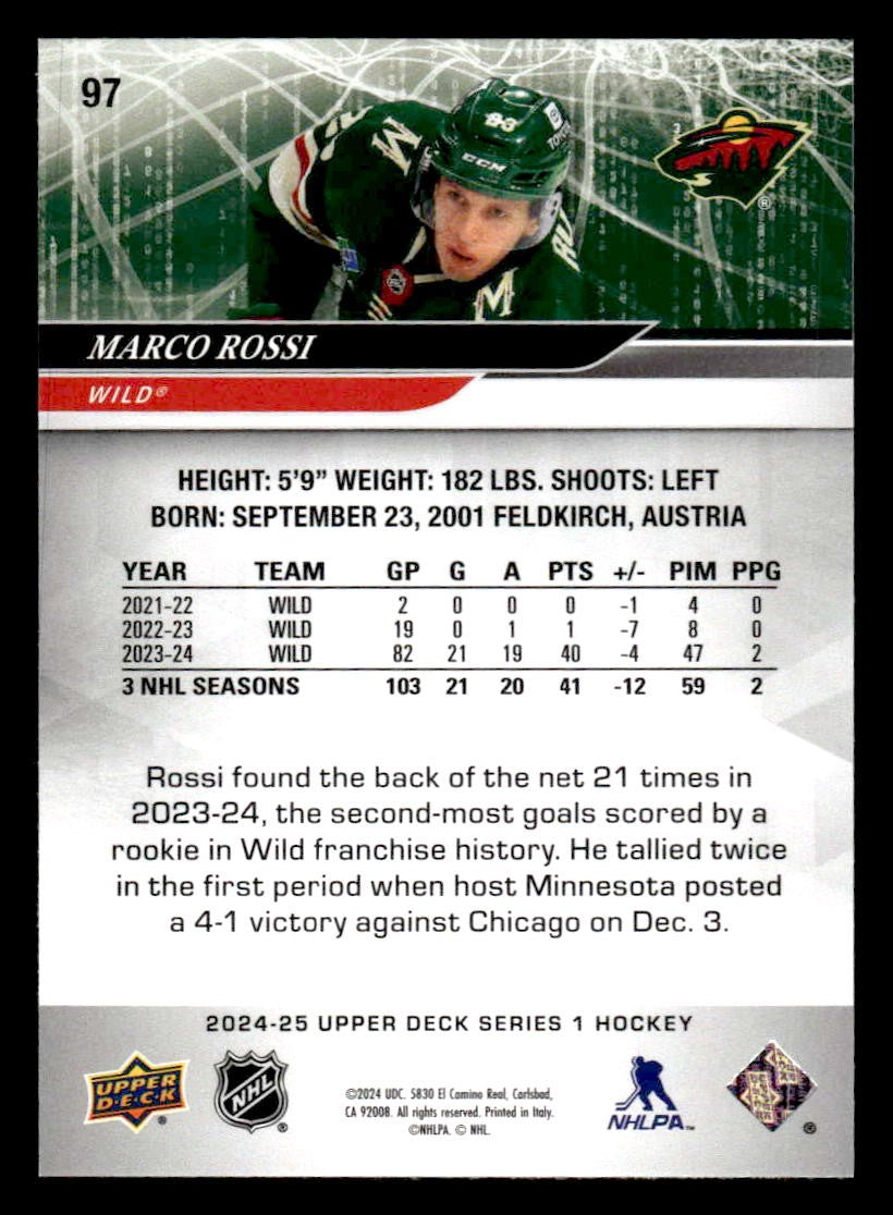 2024-25 Upper Deck #97 Marco Rossi