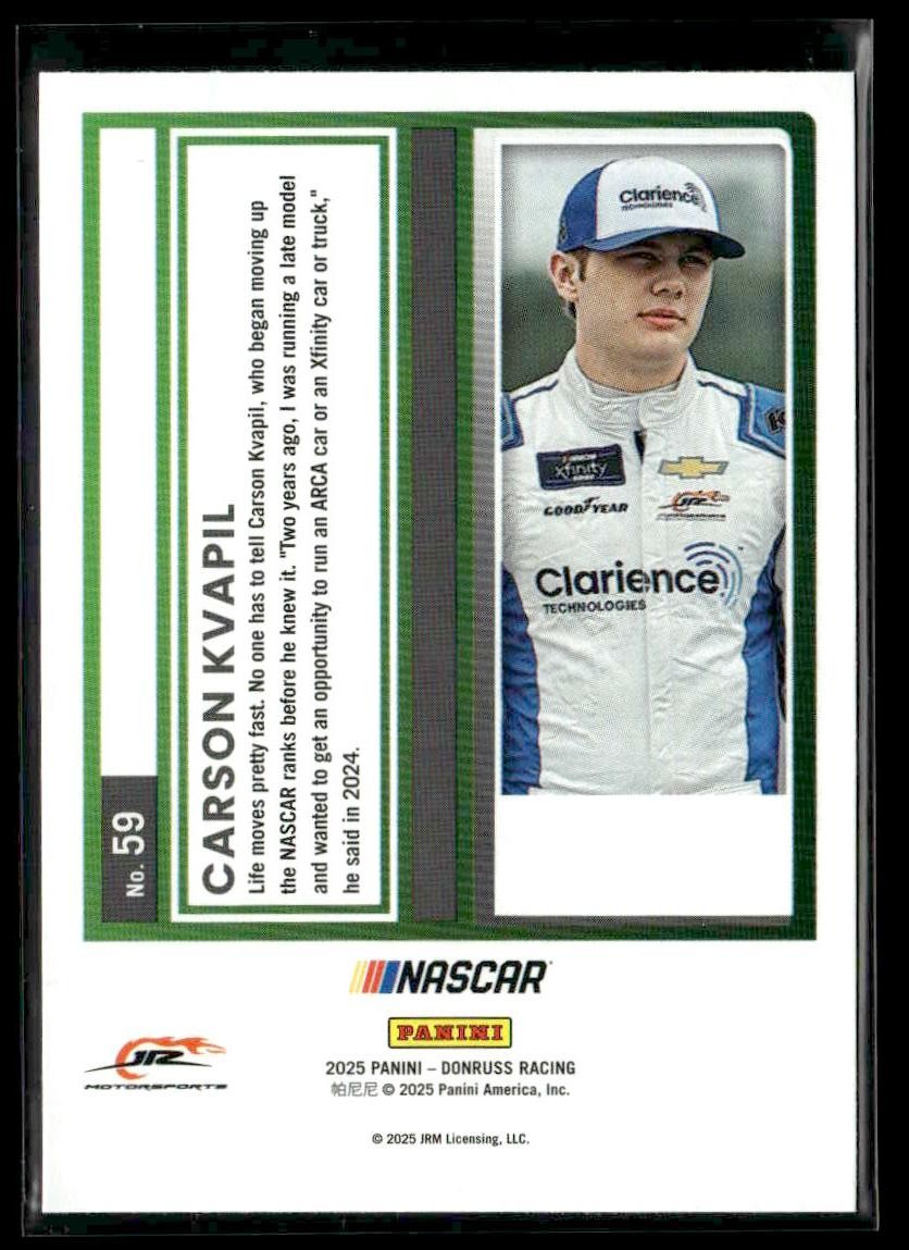 2025 Donruss #59 Carson Kvapil
