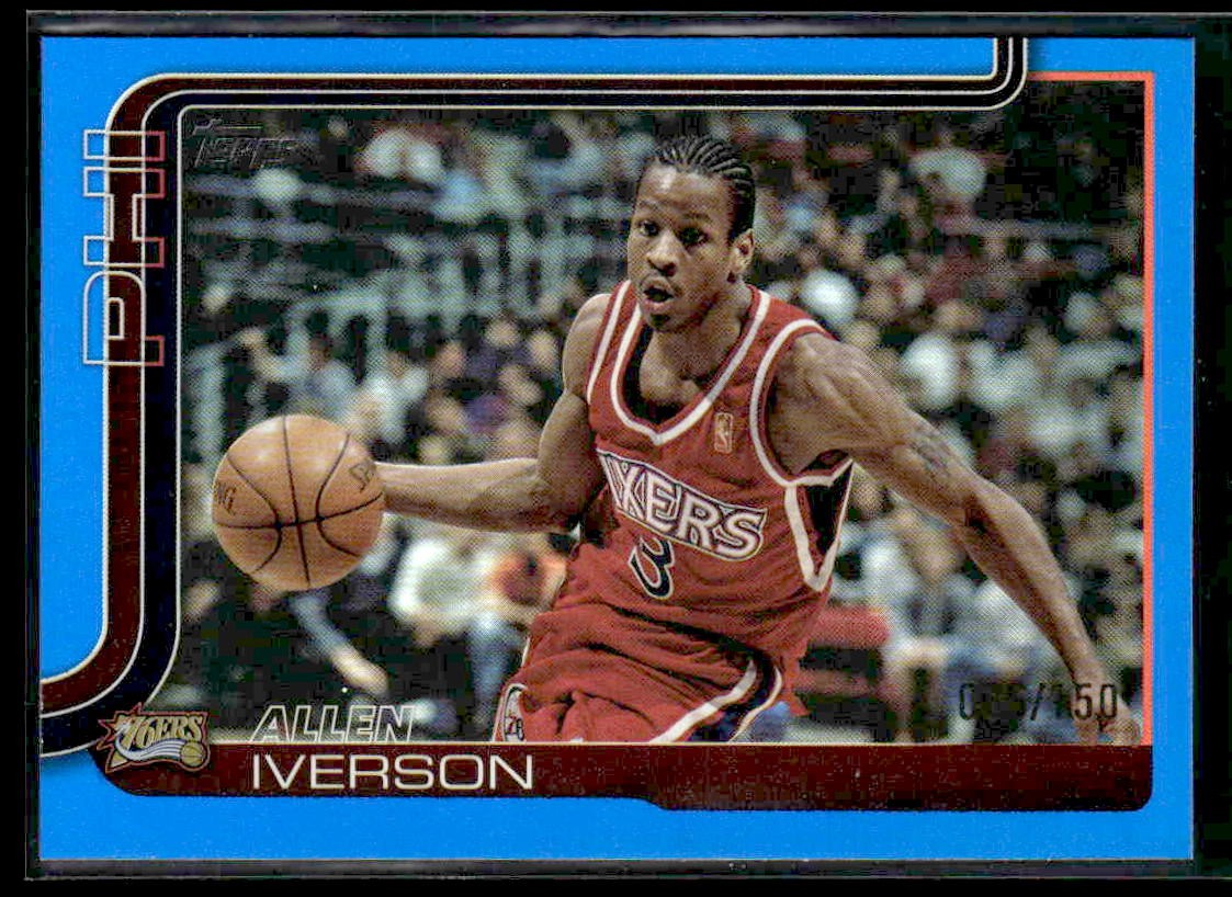 2025-26 Topps #253 Allen Iverson Blue Holo Foil #/150