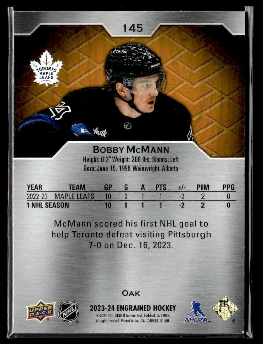 2023-24 Upper Deck Engrained #145 Bobby McMann #/399