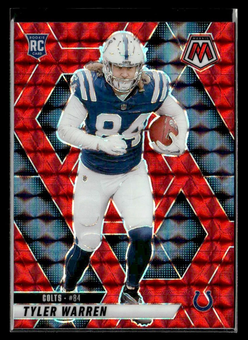 2025 Panini Mosaic #354 Tyler Warren Mosaic Red