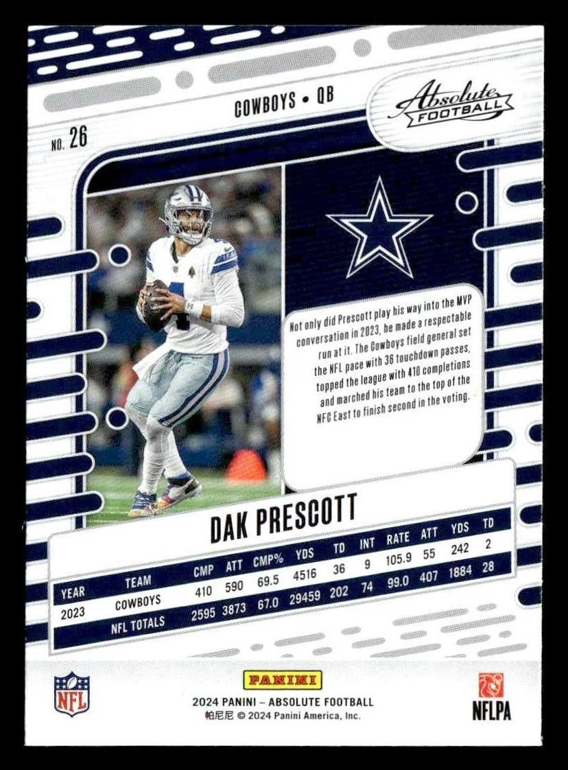 2024 Panini Absolute #26 Dak Prescott Retail