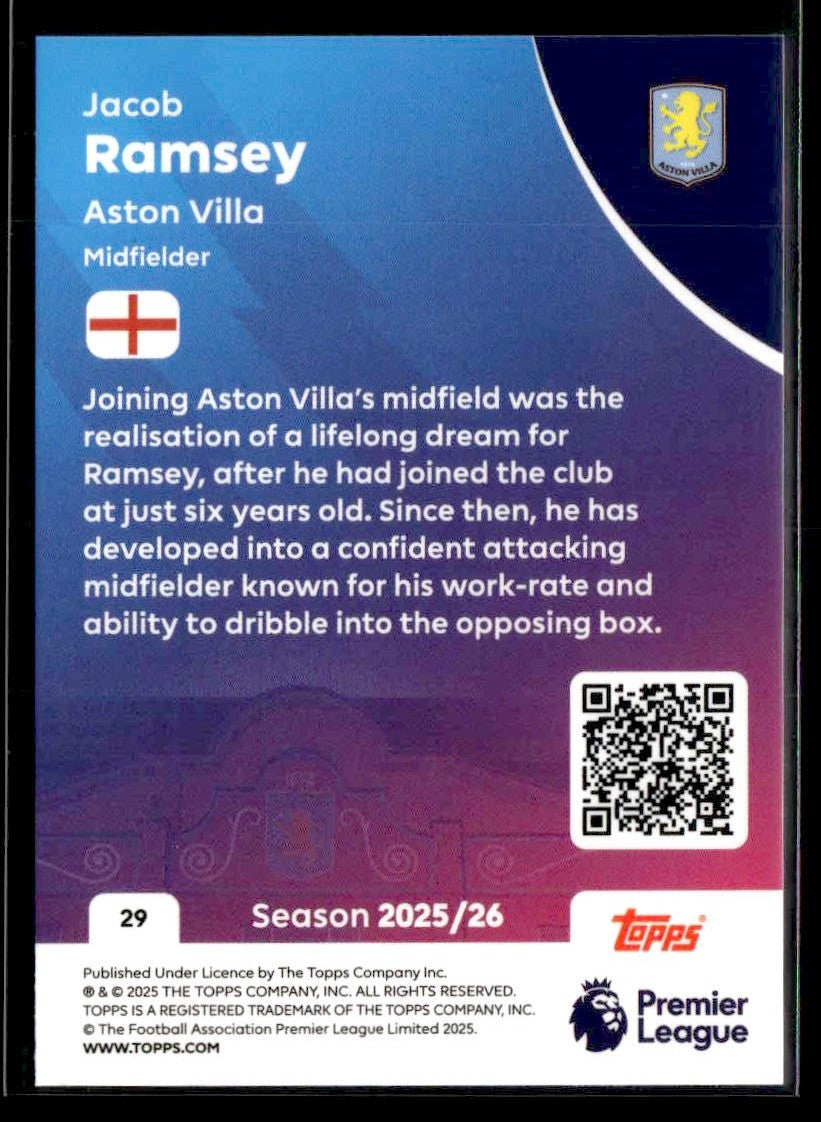 2025-26 Topps Premier League #29 Jacob Ramsey