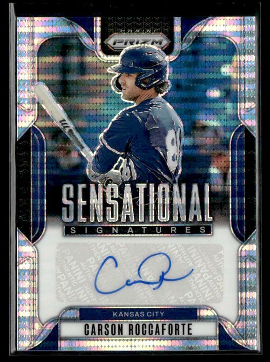 2025 Panini Prizm #SS-CR Carson Roccaforte Sensational Sigs - Pulsar #080/199