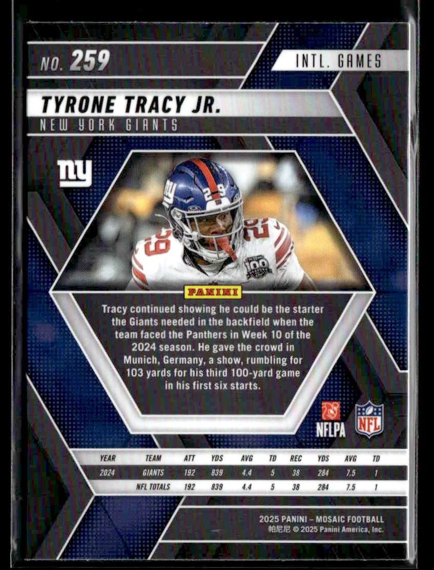 2025 Panini Mosaic #259 Tyrone Tracy Jr.