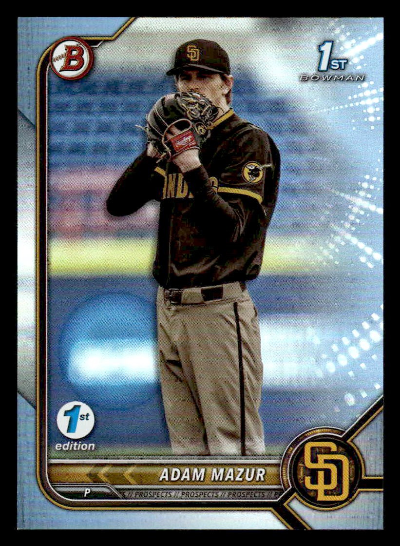2022 Bowman Draft 1st Edition #BD-4 Adam Mazur Sky Blue