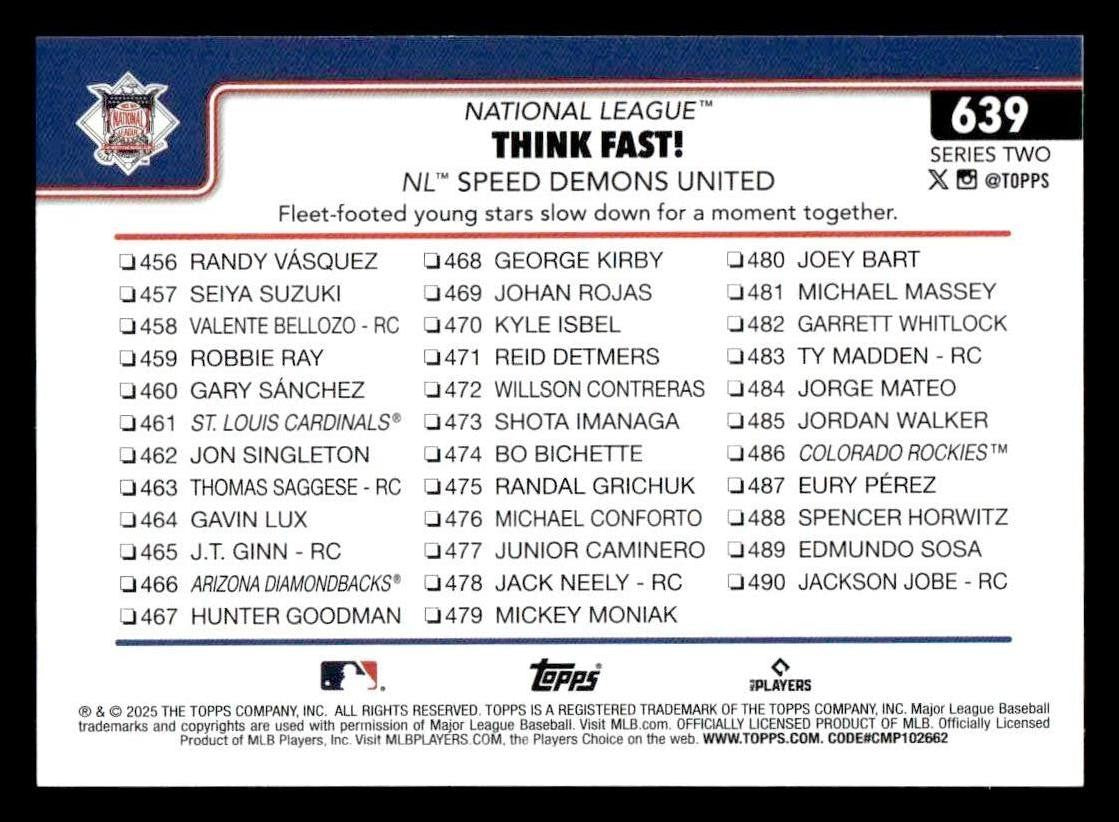 2025 Topps #639 Think Fast!