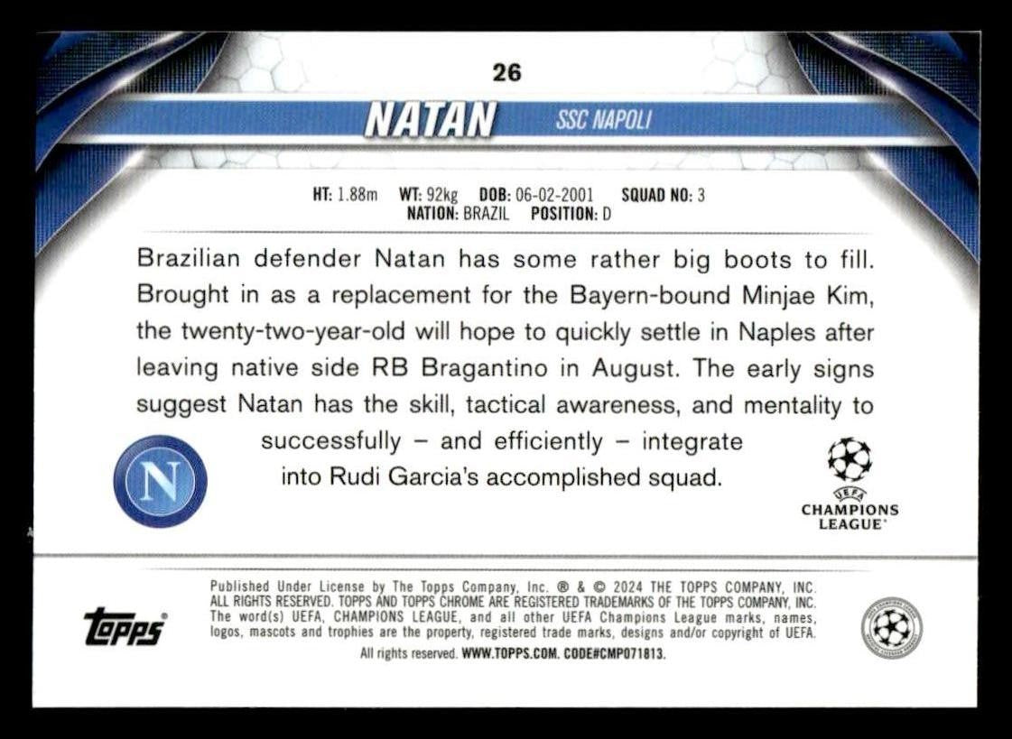 2023-24 Topps Chrome UEFA Club Competitions #26 Natan