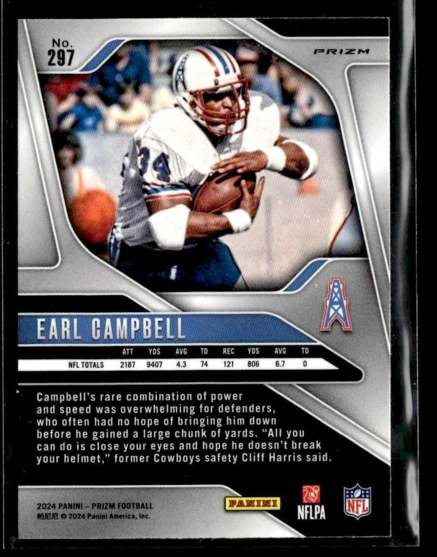 2024 Panini Prizm #297 Earl Campbell Silver