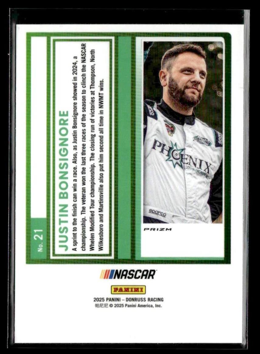 2025 Donruss #21 Justin Bonsignore Optic Holo