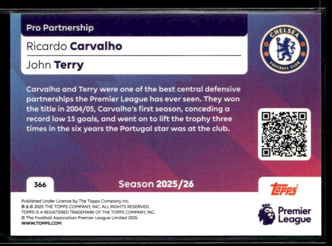 2025-26 Topps Premier League #366 Ricardo Carvalho / John Terry PS