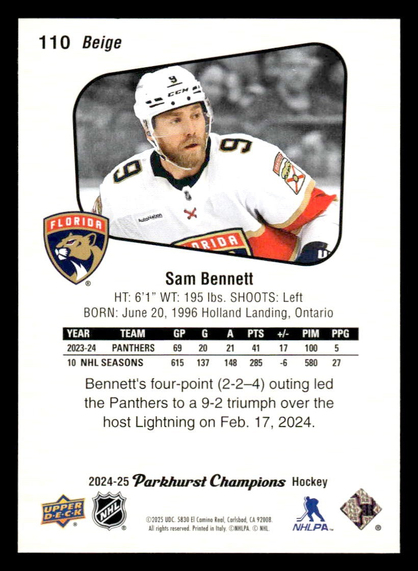2024-25 Parkhurst Champions #110 Sam Bennett