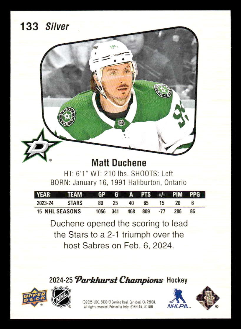2024-25 Parkhurst Champions #133 Matt Duchene Silver