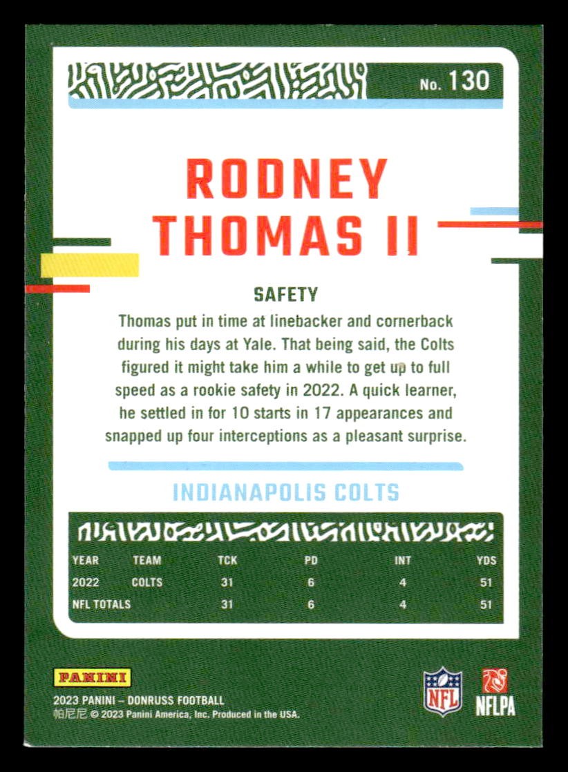2023 Donruss #130 Rodney Thomas II